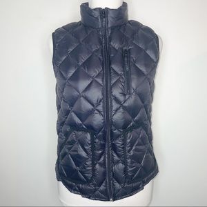 Halogen Women's Size XS Puffer Down Vest Zip Black